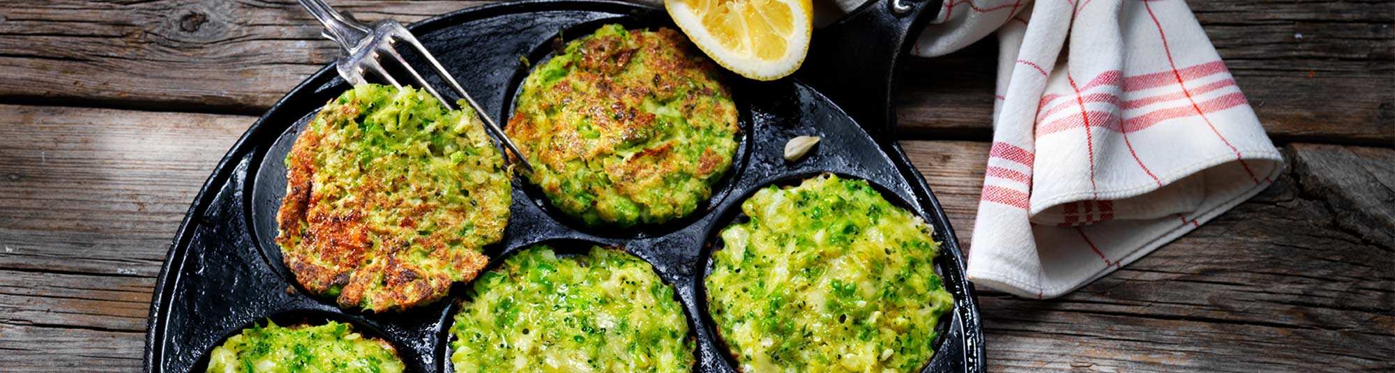 Gröna Fritters med citron
