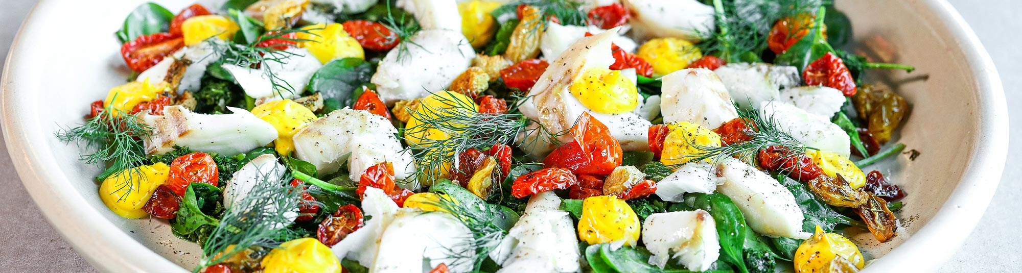 Torsk med stekt grönkål och saffransmajonnäs