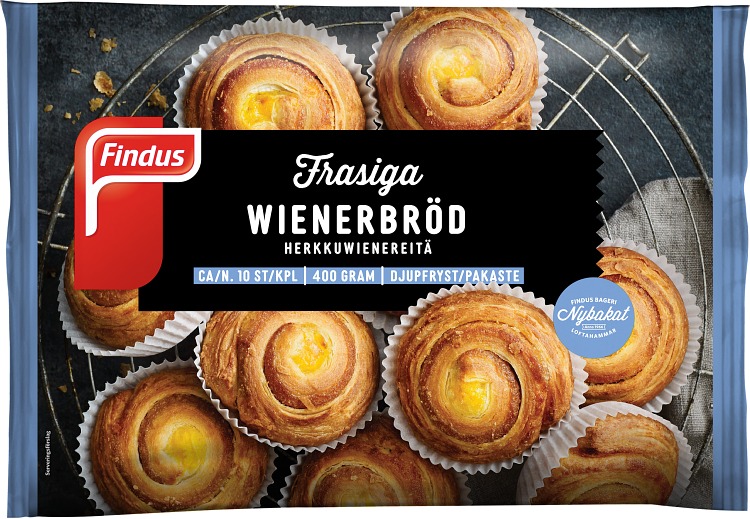 Findus Frasiga wienerbröd förpackning