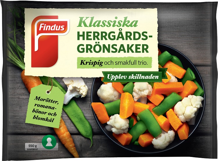 Findus Klassiska herrgårdsgrönsaker förpackning