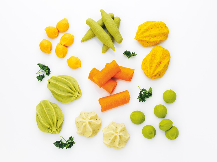 klickar av grönsakspureér