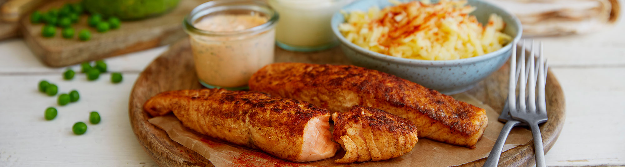 Laxtacos med heta smaker i Tex Mex stil