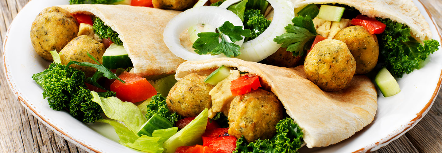 Falafel i pitabröd