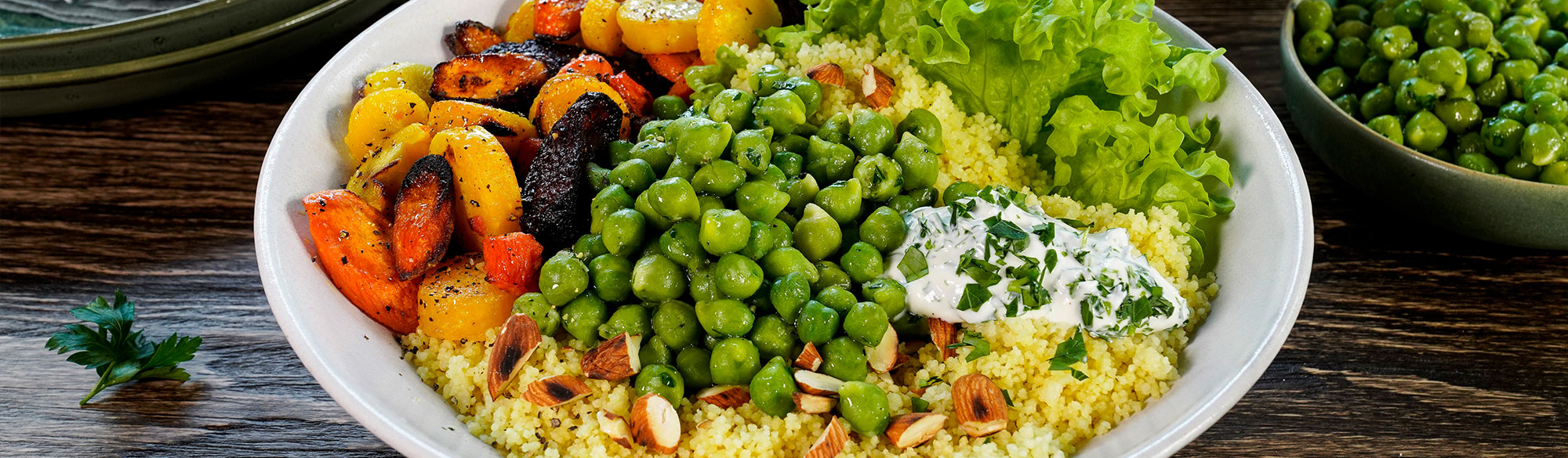 Kikärtssallad med gröna kikärter