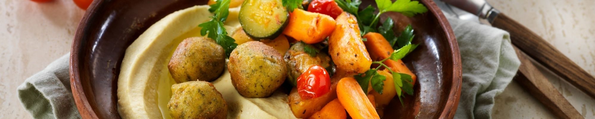 Italian Style ugnsgrönsaker med falafel