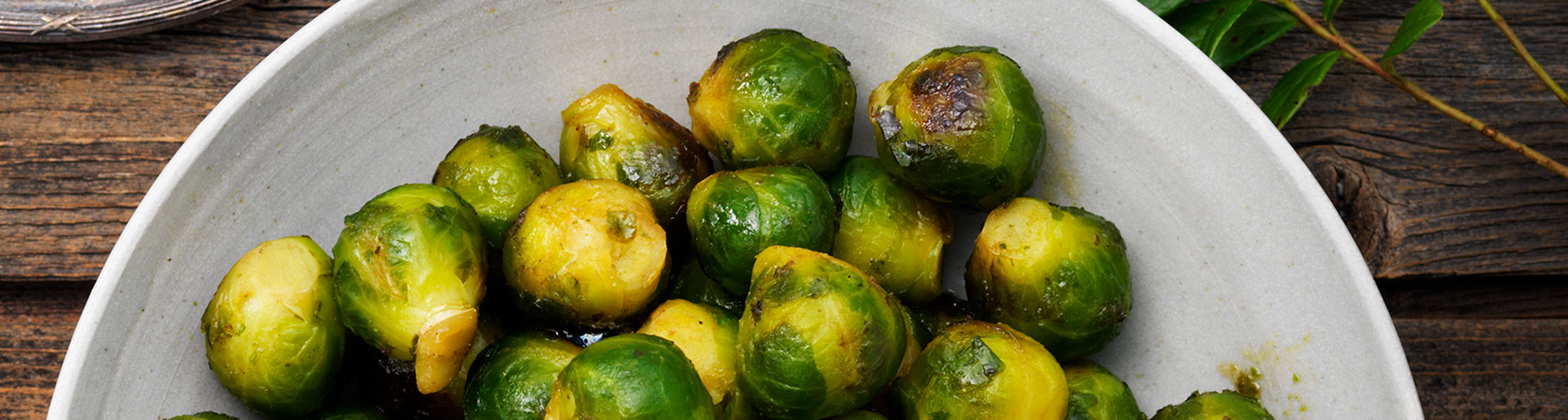 Rostad brysselkål med knäckig yta