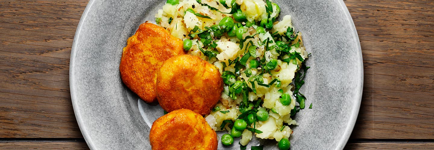 Morotsbiffar med grönsaksstomp