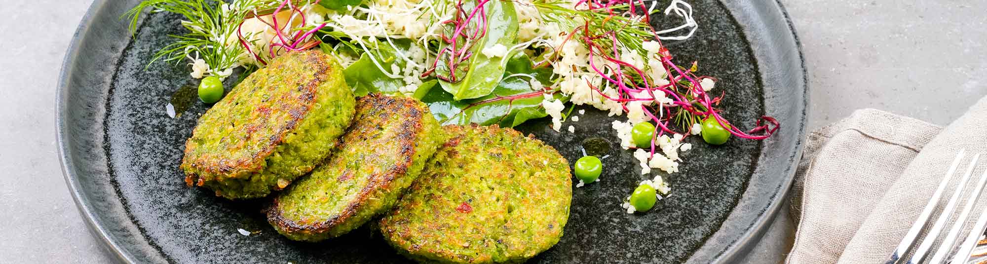 Ärtbiffar med citroncrème