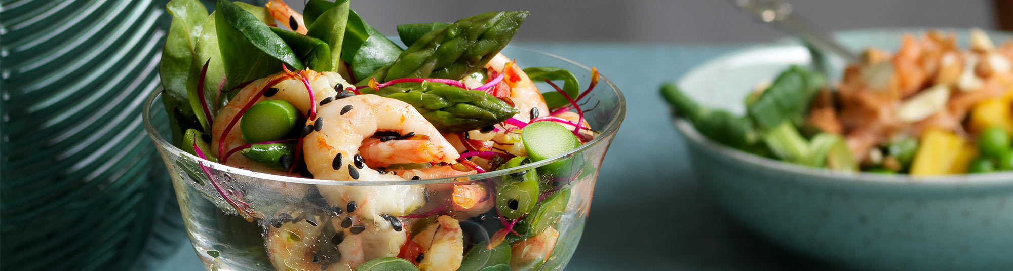 Räkcocktail med sparris och chili