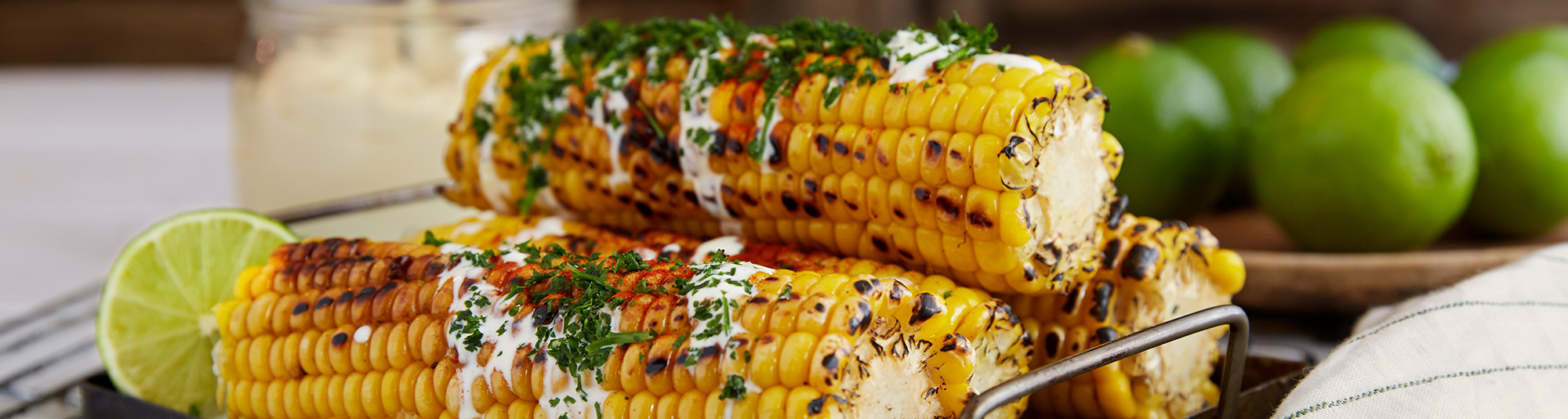 Grillad majskolv med citronaioli