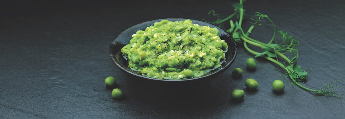 Ärtdipp med vitlök, lime och chili